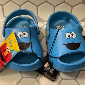 Sesame Street Blue Cookie Monster Kids Slip On shoes